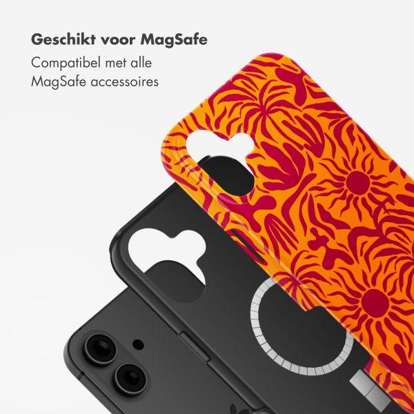 Selencia Vivid Backcover met MagSafe Apple iPhone 16 - Tropical Vibes Apricot