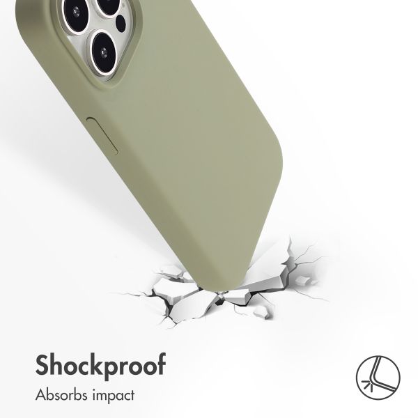 Accezz Liquid Silicone Back Cover with MagSafe Apple iPhone 15 Pro - Cooper Green