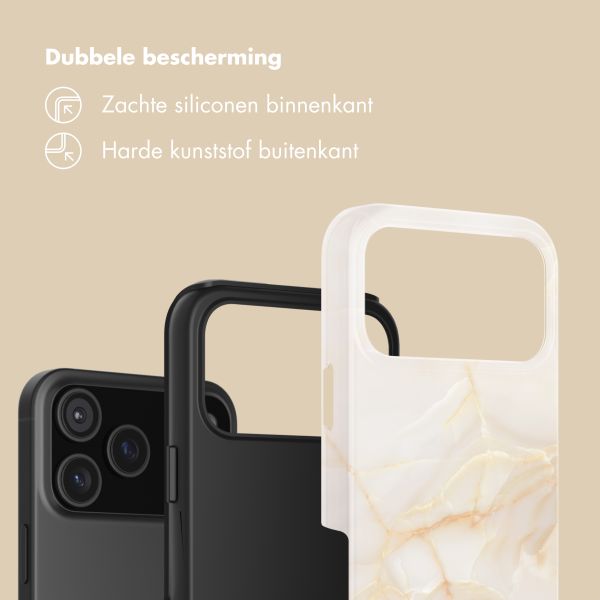 Selencia Vivid Backcover Apple iPhone 18 Pro - Golden Beige Marble
