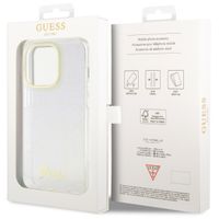 Guess Faceted Mirror Backcover iPhone 15 Pro - Blauw