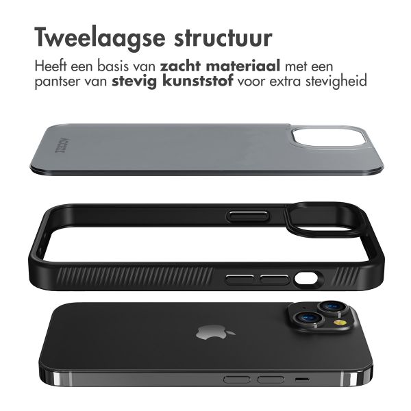 Accezz Rugged Frosted Backcover Apple iPhone 14 - Zwart