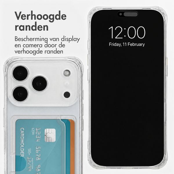 imoshion Softcase Backcover met pasjeshouder Apple iPhone 18 Pro / 17 Pro - Transparant
