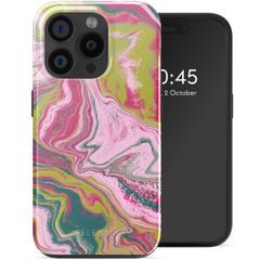 Selencia Vivid Backcover met MagSafe iPhone 15 Pro - Marble Pink