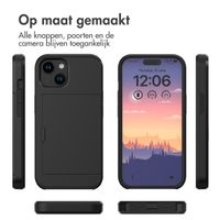 imoshion Backcover met pasjeshouder iPhone 15 - Zwart