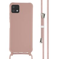 imoshion Siliconen hoesje met koord Samsung Galaxy A22 (5G) - Sand Pink