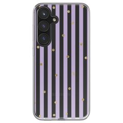 imoshion Design hoesje Samsung Galaxy S24 FE - Sparkle Lines Lavender