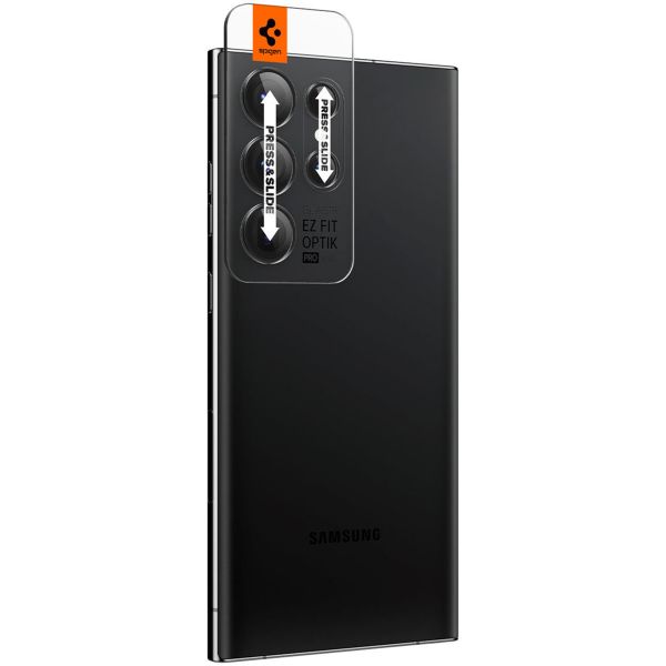 Spigen GLAStR Camera Protector Glas 2 Pack Samsung Galaxy S23 Ultra - Zwart