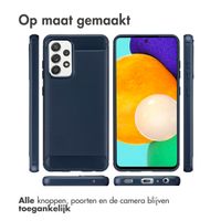 imoshion Brushed Backcover Samsung Galaxy A52(s) (5G/4G) - Donkerblauw