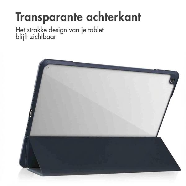 imoshion Trifold Hardcase Bookcase Apple iPad 9 (2021) 10.2 inch / iPad 8 (2020) 10.2 inch / iPad 7 (2019) 10.2 inch - Donkerblauw