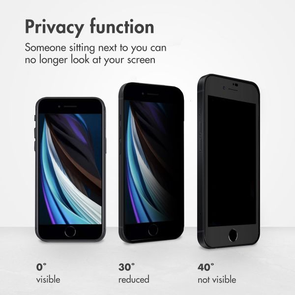 Accezz Tempered Glass Privacy Screen protector Apple iPhone SE (2022 / 2020)