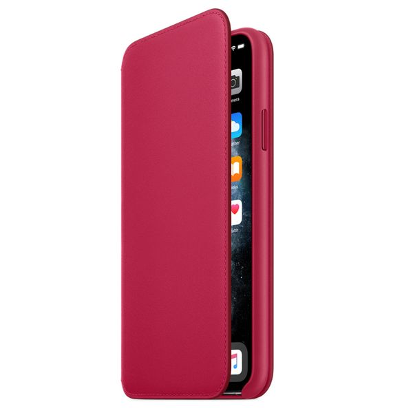Apple Leather Folio Bookcase Apple iPhone 11 Pro Max - Raspberry