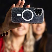 imoshion Clear Glitter Backcover met MagSafe Samsung Galaxy S25 Plus - Zilver