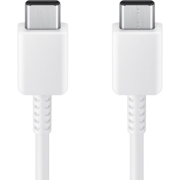 Samsung Originele USB-C naar USB-C kabel - 1.8 meter - 25 Watt + Originele Fast Charging Adapter USB-C Oplader - 25 Watt - Wit