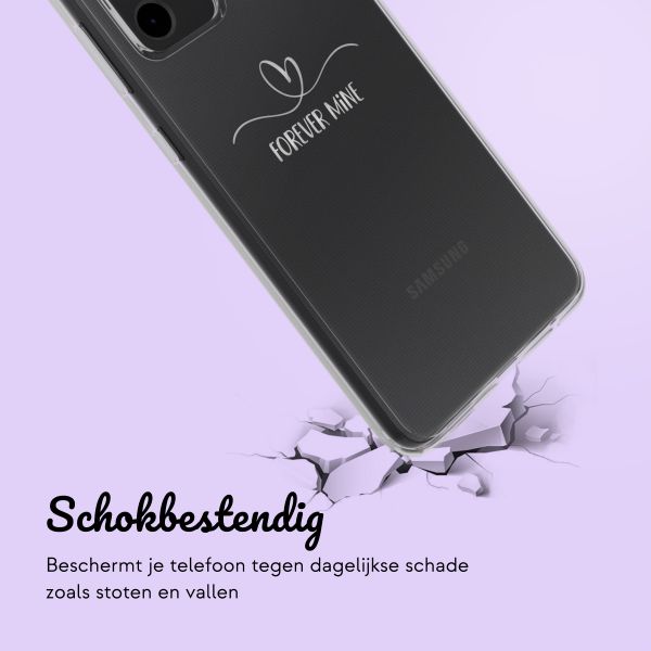 Gepersonaliseerd hoesje met sierlijk hartje Samsung Galaxy A52(s) (5G/4G) - Transparant