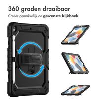 Accezz Rugged Backcover met schouderstrap Apple iPad 9 (2021) 10.2 inch / iPad 8 (2020) 10.2 inch / iPad 7 (2019) 10.2 inch - Zwart