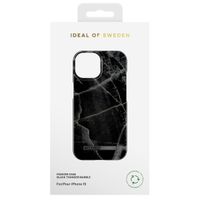 iDeal of Sweden Fashion Backcover iPhone 15 - Black Thunder Marble