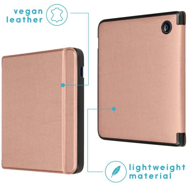 imoshion Slim Hard Case Sleepcover met stand Kobo Libra 2 / Tolino Vision 6 - Rosé Goud