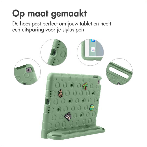 imoshion Kidsproof tablethoes met afneembare dolls Apple iPad 9 (2021) 10.2 inch / iPad 8 (2020) 10.2 inch / iPad 7 (2019) 10.2 inch - Olive Green