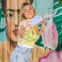imoshion Siliconen design hoesje met koord Apple iPhone 15 Pro Max - Butterfly