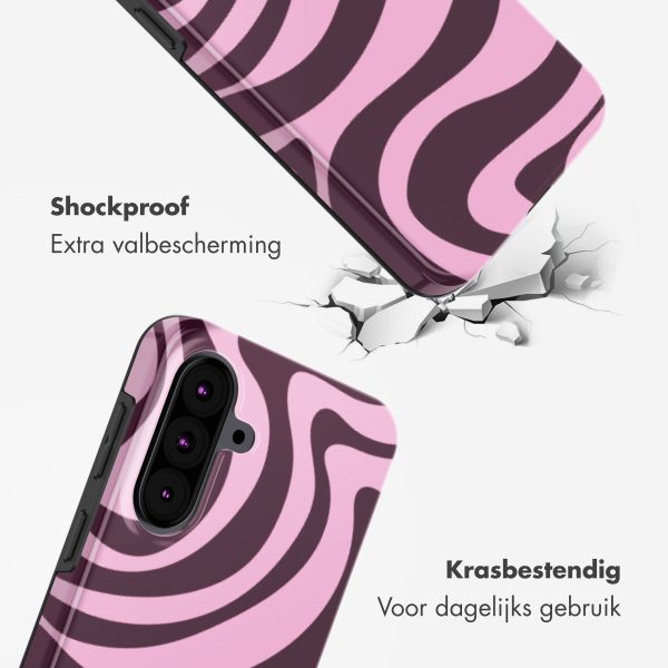 Selencia Vivid Backcover Samsung Galaxy A37 (5G) - Wavy Swirl Pink Plum