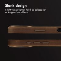 Accezz Vintage Leather Magsafe Backcover Apple iPhone 16 - Rustic Brown