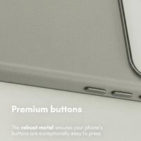 Accezz Leather Case with MagSafe Apple iPhone 18 Pro / 17 Pro - Light Grey