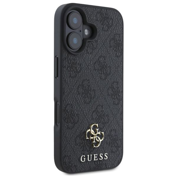 Guess 4G Metal Logo Backcover MagSafe Apple iPhone 16 - Zwart