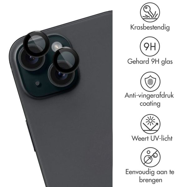 imoshion 2 Pack Camera lens protector Apple iPhone 15 / 15 Plus - Black