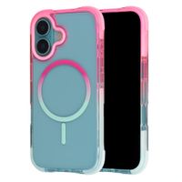 Selencia Gradient Backcover met MagSafe Apple iPhone 16 - Roze / Blauw