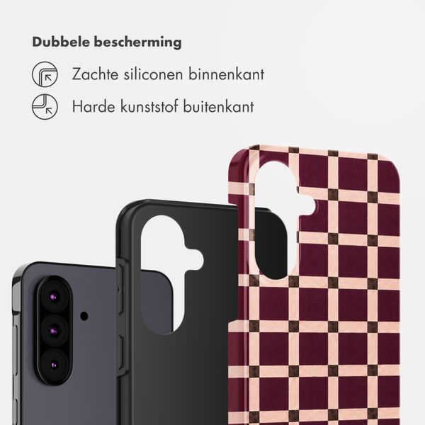 Selencia Vivid Backcover Samsung Galaxy A37 (5G) - Check This Burgundy