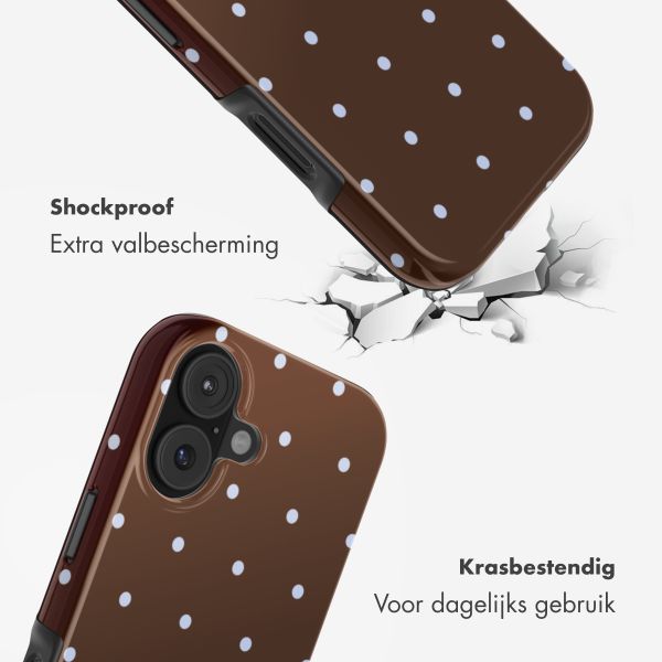 Selencia Vivid Backcover Apple iPhone 17 - Happy Dots Chocolate