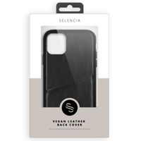 Selencia Vayu Vegan Lederen Backcover Apple iPhone 12 (Pro) - Zwart