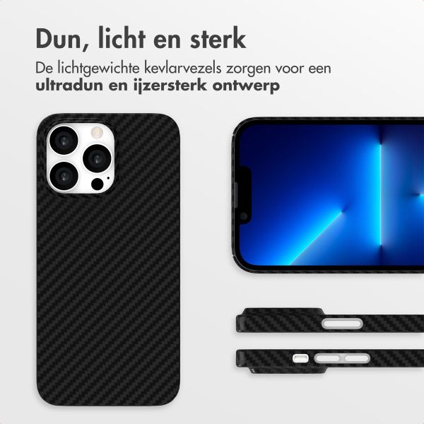 Accezz MagSafe Kevlar Backcover Apple iPhone 13 Pro Max - Zwart