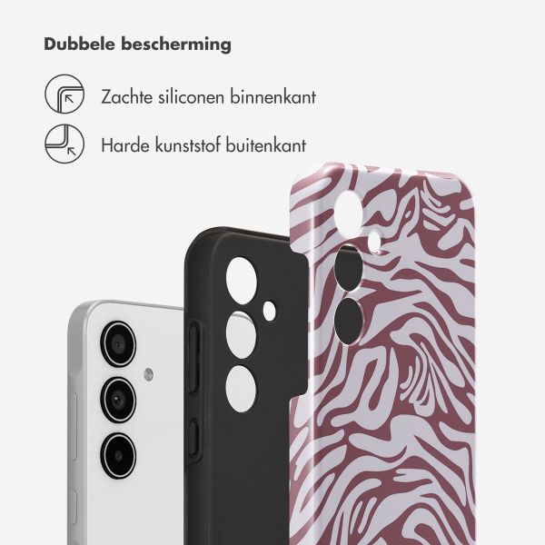 Selencia Vivid Backcover Samsung Galaxy A35 - Trippy Swirl Dark Rose