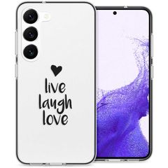 imoshion Design hoesje Samsung Galaxy S23 - Live Laugh Love - Zwart