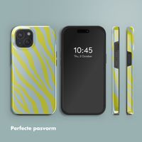 Selencia Vivid Backcover met MagSafe Apple iPhone 15 - Zebra Winter Sky Titanium Yellow