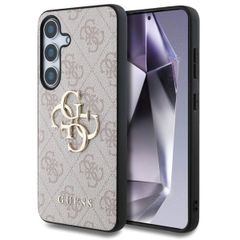 Guess 4G Metal Logo Backcover Samsung Galaxy S25 - Roze