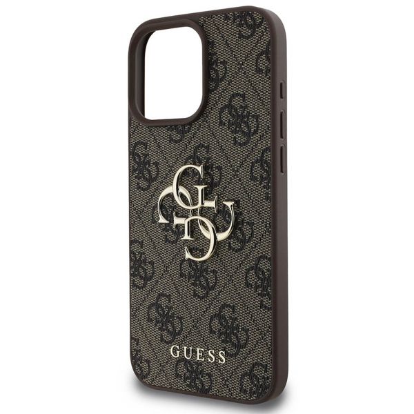 Guess 4G Metal Logo Backcover Apple iPhone 16 Pro - Bruin