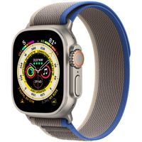 Apple Trail Loop Band Apple Watch Series 1 t/m 11 / SE / Ultra (44/45/46/49 mm) - Maat M/L - Blue / Grey