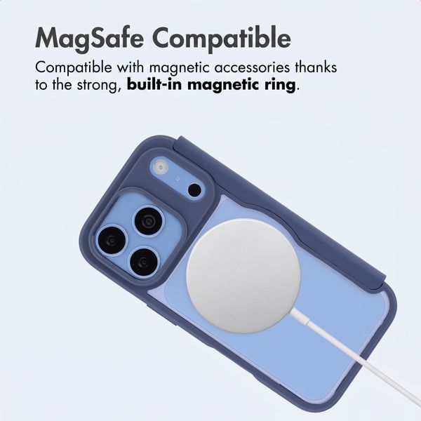 imoshion Transparent Wallet Case with MagSafe Apple iPhone 18 Pro / 17 Pro - Blue