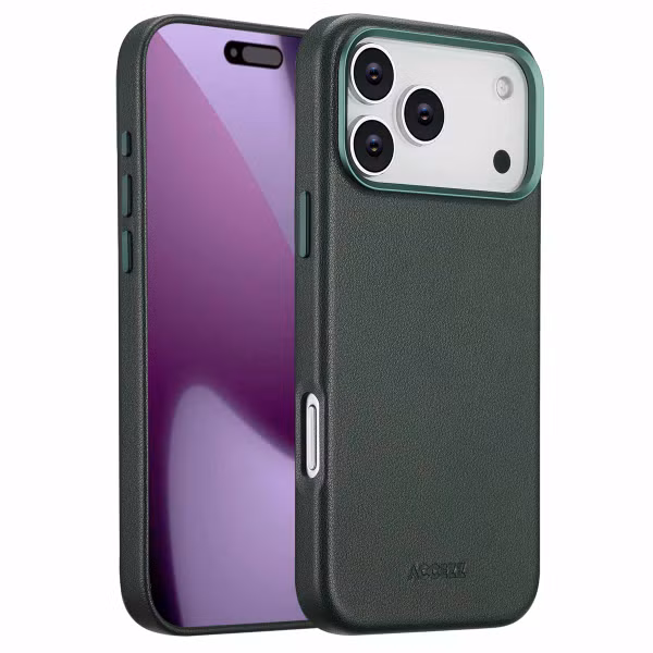 Accezz MagSafe Leather Backcover Apple iPhone 17 Pro Max - Cedar Green
