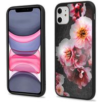 imoshion Design hoesje iPhone 11 - Bloem - Roze / Zwart