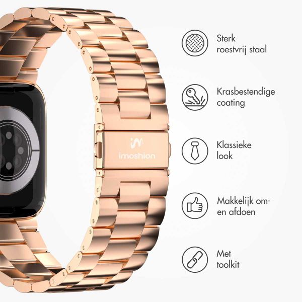 imoshion Stalen bandje Apple Watch Series 1 t/m 9 / SE (38/40/41 mm) | Series 10 (42 mm) - Rosé Goud