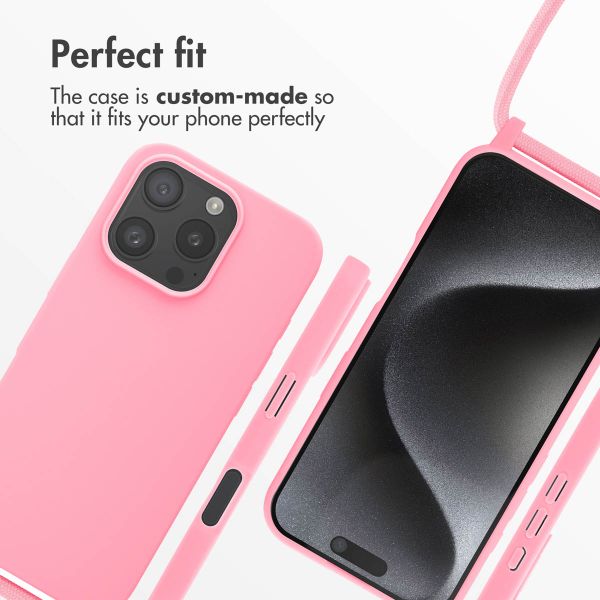 imoshion Silicone Case with Strap Apple iPhone 16 Pro - Pink