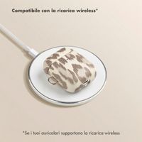 Selencia Sabi Case met panterprint  Apple Airpods 1 / 2 - Soft Ivory