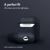 Accezz Genuine leather case  Apple AirPods 1 / 2 - Dark blue