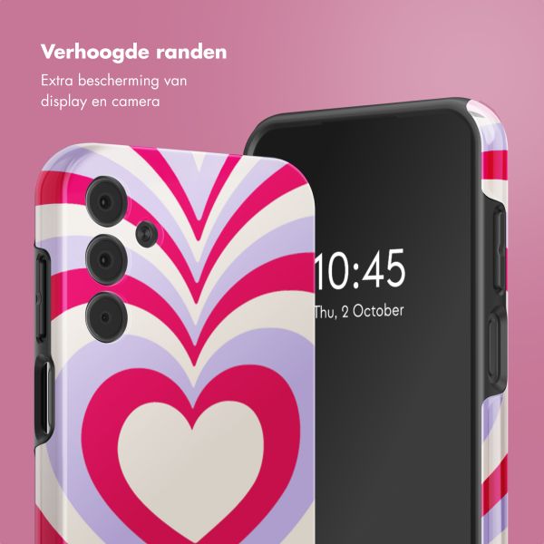 Selencia Vivid Backcover Samsung Galaxy A15 (5G) - Double Hearts Rubine Red Lilac