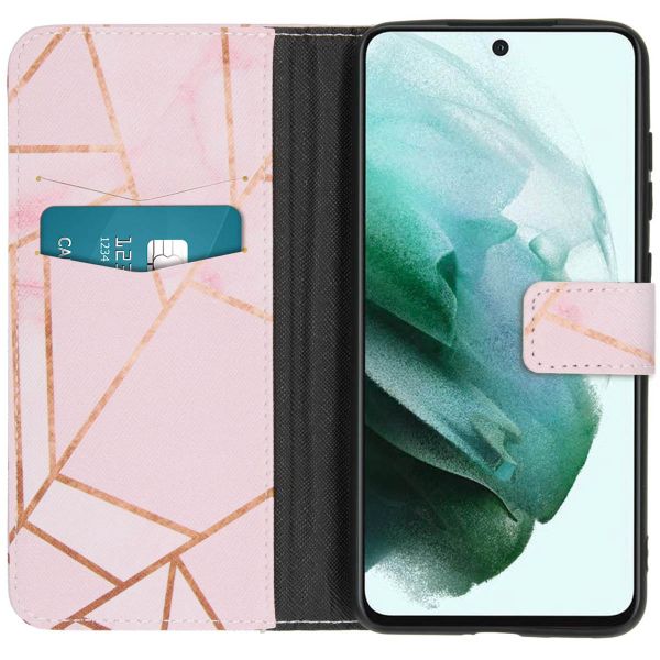 imoshion Design Softcase Bookcase Galaxy S21 FE - Pink Graphic