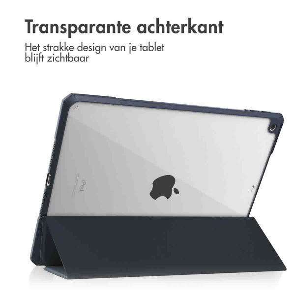 imoshion Trifold Hardcase Bookcase Apple iPad 9 (2021) 10.2 inch / iPad 8 (2020) 10.2 inch / iPad 7 (2019) 10.2 inch - Donkerblauw