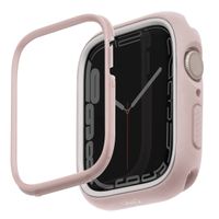 Uniq Moduo Apple Watch Case met uitwisselbare Bezel Apple Watch 4-9 / SE - 44/45 mm - Blush (Pink/White)